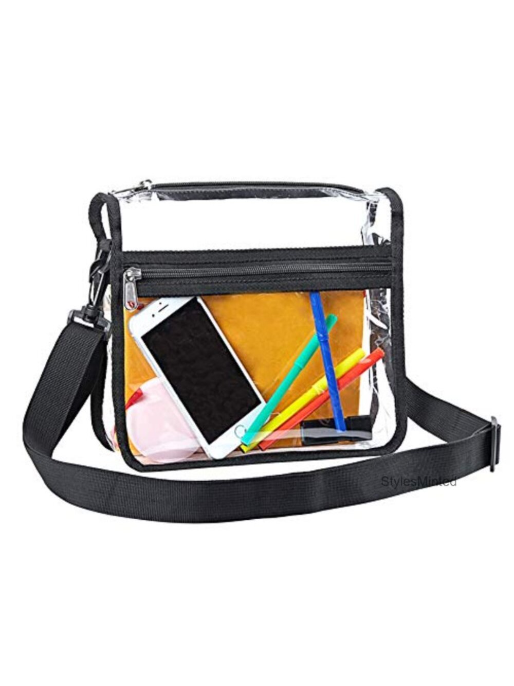 Stadium Approved Clear Crossbody Bag Adjustable Strap PVC